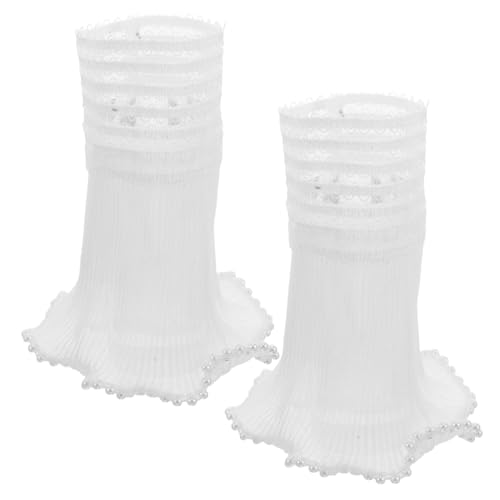 Beaupretty Fake-ärmel Mit Rüschenmanschetten Für Damen Abnehmbare Handgelenkwärmer Modische Pulswärmer Für Hochzeitsfeiern Lagenlook Handgelenksmanschetten Leicht Und Angenehm Tragbar von Beaupretty