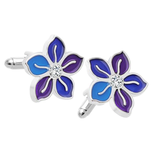Beaupretty 1 Paar Herren Cufflinks mit Blumenmuster Metall Sleeve Knöpfe für Formelle und Lässige Anlässe Langlebiges Design für Business und Freizeit Stilvolle Accessoires für Outfit von Beaupretty