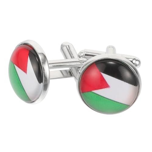Beaupretty 1 Paar Herren Cufflinks mit Einzigartigem Palästinenser Design Manschettenknöpfe für Hemden Stilvolle Accessoires für Formelle Anlässe oder Alltag Handwerkskunst Auffälliges von Beaupretty