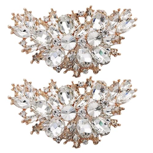 Beaupretty 1 Paar Hochzeit Schuhclips für Damen Abnehmbare Schuhschnallen mit Strass Elegantes Schuhzubehör für High Heels Langlebige Glamouröse für Festliche Anlässe von Beaupretty