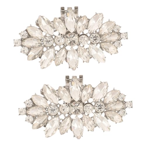 Beaupretty 1 Paar Hochzeits Schuhclips für Damen Abnehmbare Schnallen mit Strass Eleganter Schuhschmuck für Pumps Dekorationsclips für Styles Sicher und Langlebig von Beaupretty