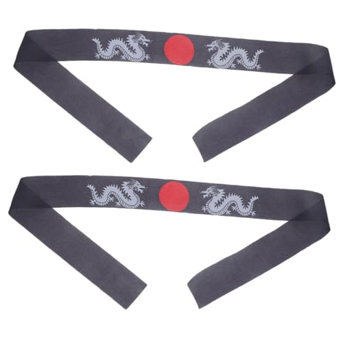 Beaupretty 1 Paar Japanisches Samurai Stirnband Strapazierfähiges Kopfbedeckung für Sport und Freizeit für Karate Yoga und Kochaktivitäten Rutschfest aus Gefertigt von Beaupretty