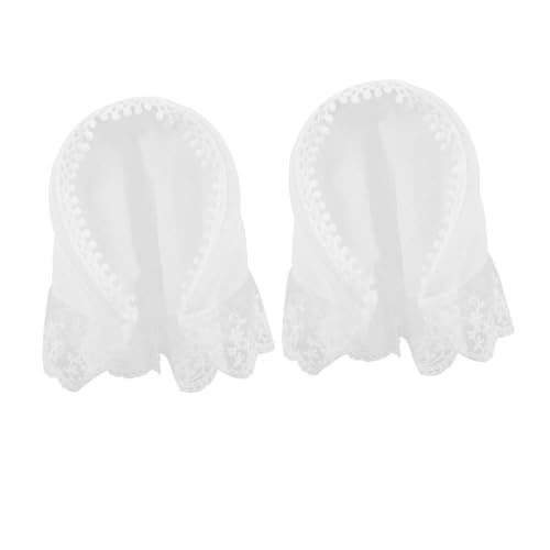 Beaupretty 1 Paar Kopftuch Stirnband für Leichtes Haarschmuck mit Spitzenmaterial Accessoire für Hochzeiten und Partys Vielseitig für Entspannte Outfits und Strandurlaube Weiße Spitze von Beaupretty