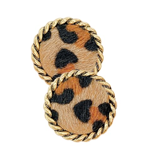 Beaupretty 1 Paar Leopard Muster Creolen für Damen Ohrringe Robustem Material Modisches Tierdesign für Vielseitig Kombinierbar mit Kleidung von Beaupretty