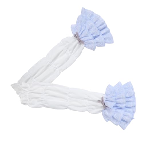Beaupretty 1 Paar Lolita -Ärmel Handärmel Spitze Abnehmbare Puffärmel Spitzenmanschette Armstulpen für Damen Rüschenbündchen am Ärmel Spitzenhandschuhe Damen fingerlos Tüllarmärmel Stoff von Beaupretty