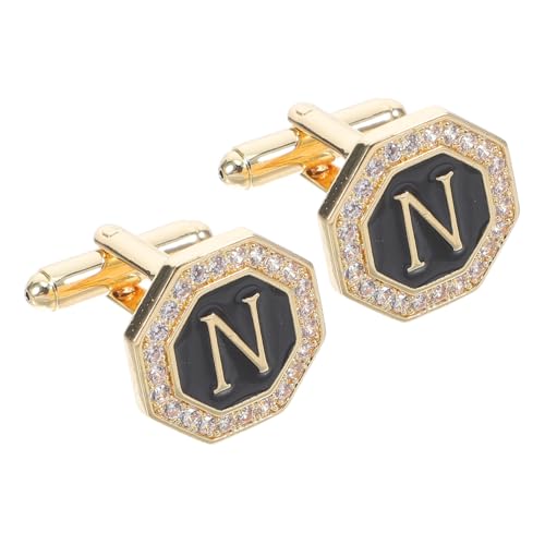 Beaupretty 1 Paar -Manschettenknöpfe Anzug Accessoires Männer Strassknöpfe für Bekleidung Bankmanschette verbindet Männer Anzugknöpfe Hemden Manschettenlinks Zubehör verlinkt Kupfer von Beaupretty