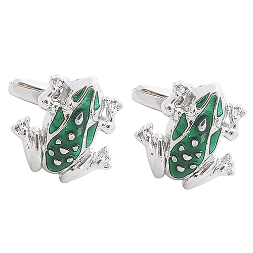 Beaupretty 1 Paar Manschettenknöpfe für Herren Polierte Frosch Design Hemdknöpfe Einzigartiges Accessoire für Hochzeiten Geschäftsmeetings und Besondere Anlässe von Beaupretty