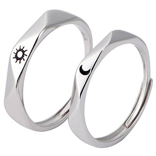 Beaupretty 1 Paar Mondring Verlobungsringe für Passende Ringe mit Einzigartigem Design Symbol der Ewigen für Hochzeit oder Jahrestag von Beaupretty