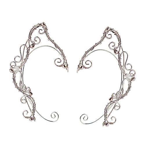 Beaupretty 1 Paar Ohrclip für Damen Non Piercing Ohrklemme im Elfenstil Handgefertigter Ohrschmuck für Cosplay und Besondere Anlässe von Beaupretty