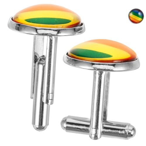 Beaupretty 1 Paar Regenbogen-Manschettenknöpfe ihn Männer Arm Ärmel Smoking Anzug Manschettenknöpfe Anzug Schmuck Manschettenlinks coole Manschettenknöpfe Zinklegierung Beaupretty 1 Paar Regenbogen-Manschettenknöpfe ihn Männer Arm Ärmel Smoking Anzug Manschettenknöpfe Anzug Schmuck Manschettenlinks coole Manschettenknöpfe Zinklegierung von Beaupretty
