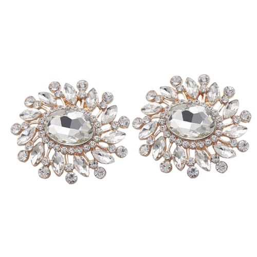 Beaupretty 1 Paar Rhinestone Schuhclips für Damen Abnehmbare Schuhschnallen für Hochzeits und Partyschuhe Elegantes Design Funkelnde Strass Dekoration für Hohe Absätze Modisches Schuhzubehör von Beaupretty