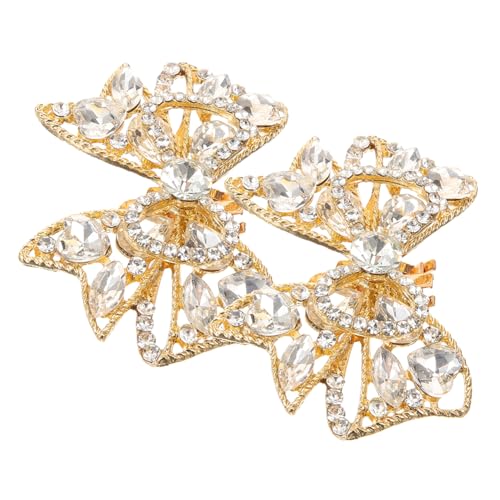 Beaupretty 1 Paar Schleifen Schuhclips mit Strass Abnehmbare Schuhschnallen für Damen Hochzeits und Abendmode Eleganter Schuhschmuck für High Heels und Andere Schuhe von Beaupretty