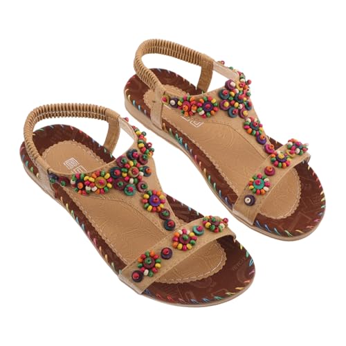 Beaupretty 1 Paar Stylische Strandsandalen: Süße Boho-sandalen Für Damen – Atmungsaktive Und Bequeme Design-schuhe Für Mädchen Und Damen von Beaupretty