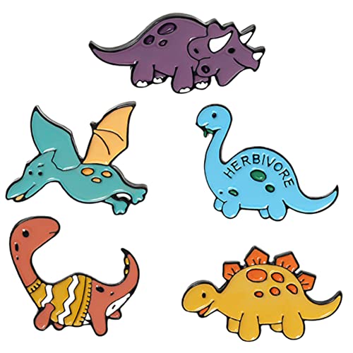 Beaupretty 5stücke Tierschmuck Dinosaurier Brosche Cartoon Dinosaurier Pin Abzeichen Für Kleidung Taschen Hut Diy Set Für Partys Weihnachten Anlässe von Beaupretty