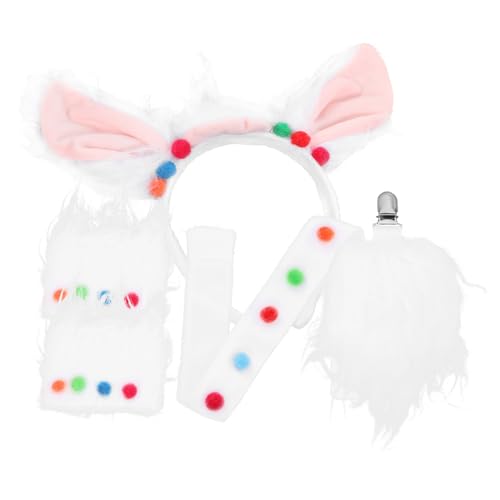 Beaupretty 1satz Alpaka Kostüm Zubehör Mit Ohr-haarreif Und Halsband Für Cosplay Bühnenaufführungen Fotografie Und Partys Wundervolle Tierkostüm-accessoires von Beaupretty