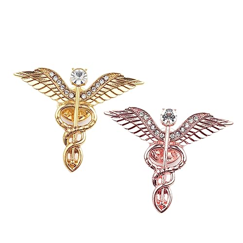 Beaupretty 2stücke Kreative Muttertagsgeschenk Brosche in Engel Form Aus Gold Und Roségold Für Damen Als Brustnadel Für Kleidung Pullover Und Schals von Beaupretty