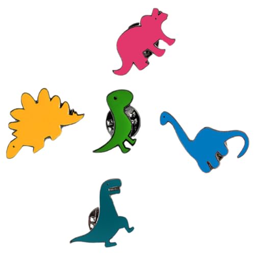 Beaupretty 1 Satz Dinosaurier Broschen Teiliges Emaille Für Damen Niedliche Anstecknadeln Metall Für Kleidung Taschen Und Rucksäcke Modeaccessoire Für Schule Und Freizeit 5 Stück von Beaupretty