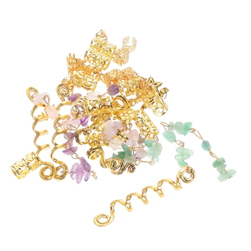 Beaupretty 1 Satz Diy Dreadlock Charm Funkelnde Haarschmuck Zöpfe mit Kristallsteinen Auffällige Haaranhänger für Partys Vielseitiges Zubehör für Damen und Herren von Beaupretty