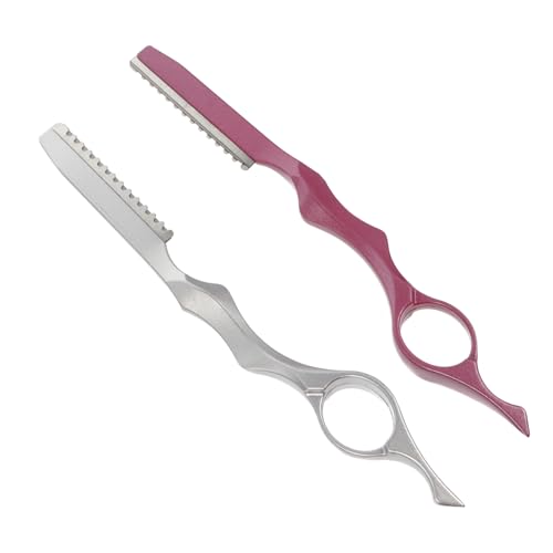 Beaupretty 2 Stücke Texturierende Haar Ausdünnung Rasiermesser Satz für Salon und Zuhause Professioneller Trimmer für Präzises Haareschneiden Ergonomisches Design Einfach zu Bedienen von Beaupretty