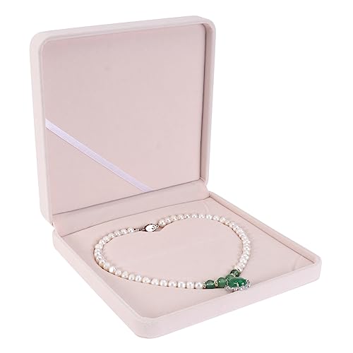 Beaupretty 1 Satz Edelstein Perlenkette für Damen Eleganter Choker mit Natürlichen Süßwasserperlen Verstellbar Zertifikat Perfektes Muttertag für Besondere Anlässe von Beaupretty