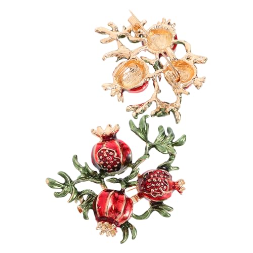 Beaupretty 1 Satz Granatapfel Brosche Legierung Für Damen Trendige Mode Anstecknadel Muttertag Für Kleidung Taschen Accessoires 2 Stücke von Beaupretty