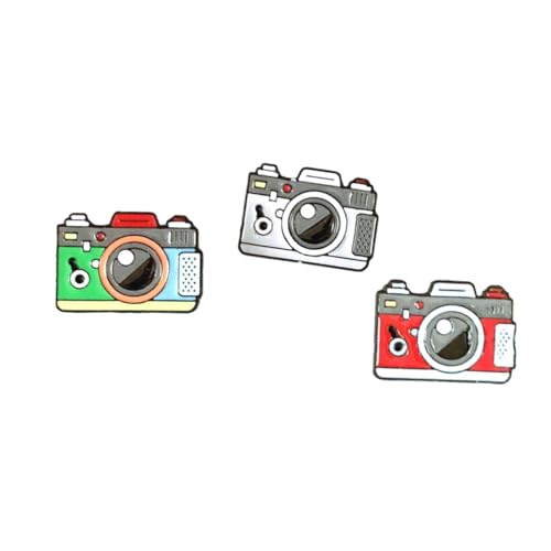 Beaupretty 1 Satz Kamera Brosche Schmuck Farbe Willkürlich Ornament Form Deko Mantelbrosche Für Damen Stellnadel Legierte Brustnadel Retro-kamera-anstecknadel Zufällige Farbe 3 Stück von Beaupretty