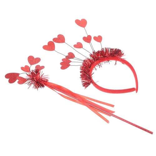 Beaupretty 1 Satz Liebe Stirnband Rotes Herz-stirnband Amor-herz-stirnband Sonnenbrillen-stirnband Für Damen Valentinstag Feenstab Herz-kopfschmuck Amor Kostüm Yiwu Liebe Ist Pu-leder Mode von Beaupretty