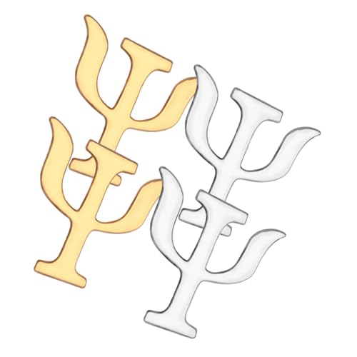 Beaupretty 1 Satz Psychologie Symbol Brosche Teiliges Legierung Cartoon Anstecknadel Für Kleidung Stilvolles Accessoire Für Schals Hüte Und Taschen Gold Silber 4 Stück von Beaupretty
