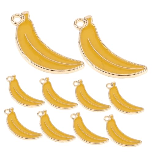 Beaupretty 10stücke Bananenanhänger Aus Zinklegierung Für Diy-schmuckherstellung Als Anhänger Für Armbänder Oder Kettenanhänger Metall-schmuckzubehör von Beaupretty