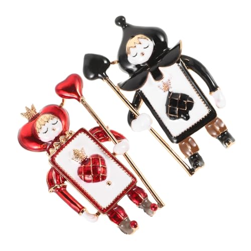 Beaupretty 1 Satz Vintage Soldaten Broschen Kreative Anstecknadeln Im Spielkarten Design Für Weihnachten Stilvolle Accessoires Für Damen Herren Kleidung Pins Für Festliche Anlässe 2 Stück von Beaupretty