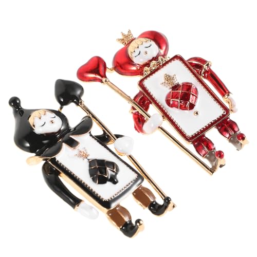 Beaupretty 1 Satz Vintage Soldier Brosche Retro Spades Hearts Anstecknadeln Legierung Für Männer Weihnachtsaccessoires Für Hüte Und Jacken 2 Stück von Beaupretty