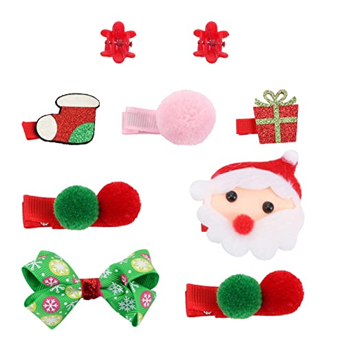 Beaupretty 1 Weihnachtshaar-accessoires-set Weihnachten Weihnachtsbaum Haarnadeln Weihnachtsstrumpf Stuffer Weihnachtsschleifen Für Mädchen Geschenk Kunststoff Pferdeschwanz Krawatte Kind von Beaupretty