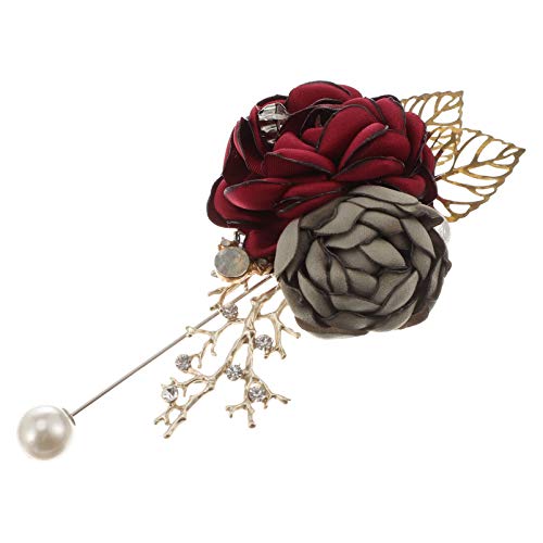 Beaupretty 1 Stück Blumen Brosche mit Perlen Stilvolle Brustnadel Modisches Accessoire für Hochzeiten und Partys Vielseitig Einsetzbar Zufälligem Stil von Beaupretty