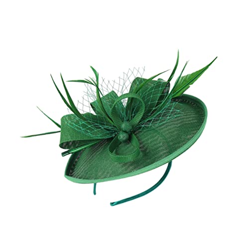 Beaupretty 1 Stück Damen Haarschmuck mit Netz für Partys Hochzeiten und Kostüme Leichter Haarreifen Dunkelgrün Perfektes Accessoire für Jede Feier von Beaupretty