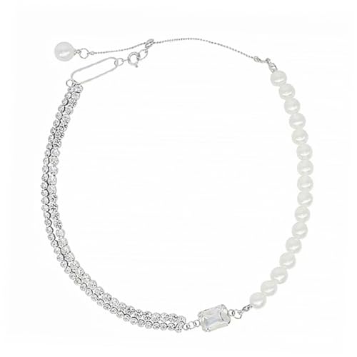 Beaupretty 1 Stück Doppellagige Halskette mit Kunstperlen und Strass Verstellbare Kette für Damen Schmuckstück für Besondere Anlässe Langlebige Hautfreundlich und Elegant von Beaupretty