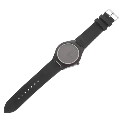 Beaupretty 1 Stück Herren Holzarmbanduhr mit Quarzwerk Strapazierfähigem Holzarmband und Schnalle für Männer Väter und Partner Eleganter Kaffeefarbe von Beaupretty