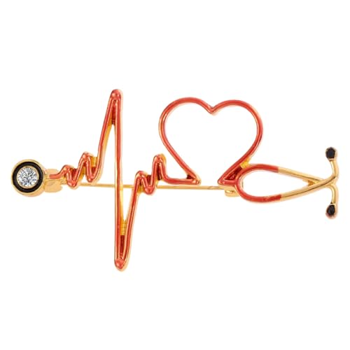 Beaupretty Herzförmige Dekorative Brosche Aus Metall Design Modisches Kleidungsaccessoire Für Frauen Für Kostümpartys Und Bühnenauftritte Verschenken Sie Stilvolle Akzente von Beaupretty