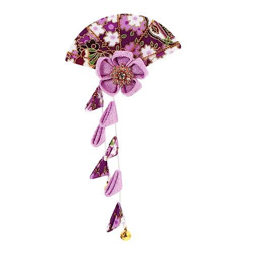 Beaupretty 1stk Kopfbedeckung Im Japanischen Stil Japanische Accessoires Für Frauen Blumenhaarspangen Für Frauen Haar Japanisch Quastenhaar Legierung Zubehör Violett Fräulein Japanischer Stil von Beaupretty