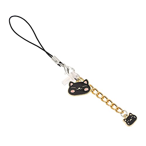 Beaupretty 1 Stück Katzen Design Handy Ladeanschluss Staubschutz Pendant Langlebigem Material als Dekoration für Smartphones Passend für Iphone Schwarz von Beaupretty