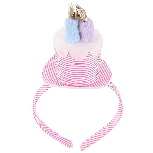 1stk Kerze Stirnband Mädchen Tiara Stirnband Alles Zum Geburtstag Hut Stirnband Geburtstag Haarband Stirnbänder Zum Geburtstag Für Mädchen Samt Baby Kuchen Hut Abschlussball von Beaupretty