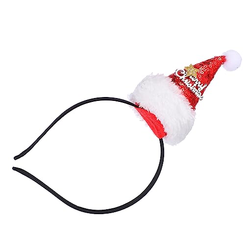 Beaupretty Haarband 1 Stück Kopfbedeckung Weihnachtsdekoration Mini-Tiara Turban-Stirnband Urlaubs-Haarreifen Weihnachten Cosplay- Weihnachtsmann-Stirnband Stoff von Beaupretty