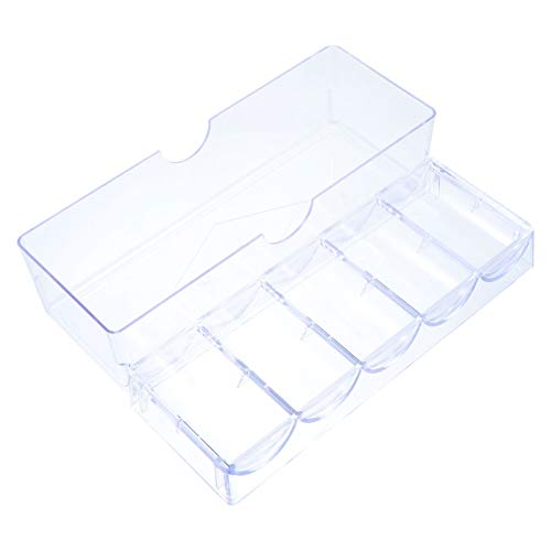 Beaupretty 1 Stück Mahjong Chips Organizer Box mit Deckel Aufbewahrungstray für Mahjong Chips Transparent Leicht Kompakt für Brettspiele und Zubehör von Beaupretty