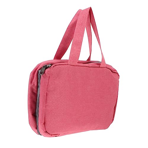 Beaupretty 1stk Make-up-Aufbewahrungstasche Badezimmer Tasche Reise-kulturbeutel Für Männer Duschtasche Mit Haken Zum Aufhängen Make-up-etui Mann Nachahmung Von Hanfkation Koffer Falten von Beaupretty