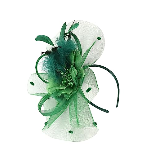 Beaupretty 1stk Stirnband Aus Federnetz Blumenstirnband Für Frauen Lila Hüte Für Damen Fascinator-hut Teehut Kopfschmuck Für Hochzeitsfeiern Derby-hut Gittergewebe Garn Braut von Beaupretty