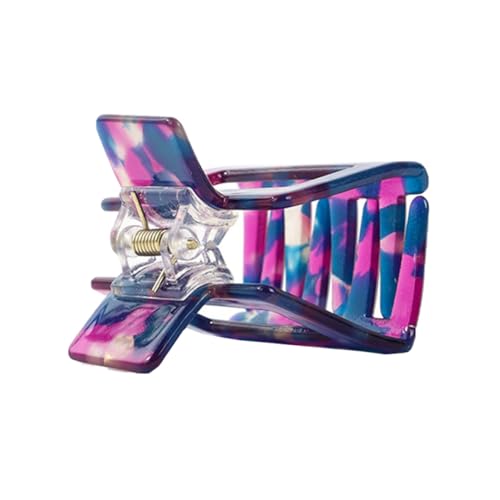 Beaupretty 1stk Quadratischer Greifer Haarschmuck Haarbindewerkzeug Elegante Haarspange Frauen Haarspange Kieferclip Pferdeschwanzklaue Retro-kopfschmuck Acetatfolie Jahrgang Fräulein Violett von Beaupretty