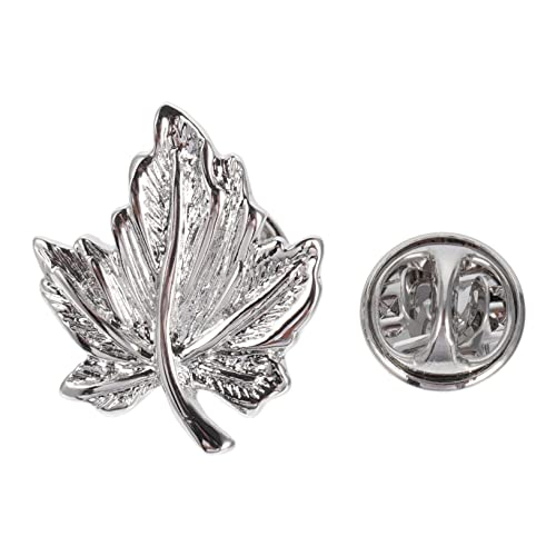 Beaupretty 1 Stück Silberne Ahornblatt Brosche Anstecknadel für Kleidung Modisches Accessoire für Damen für Pullover Jacken und Diy Projekte von Beaupretty