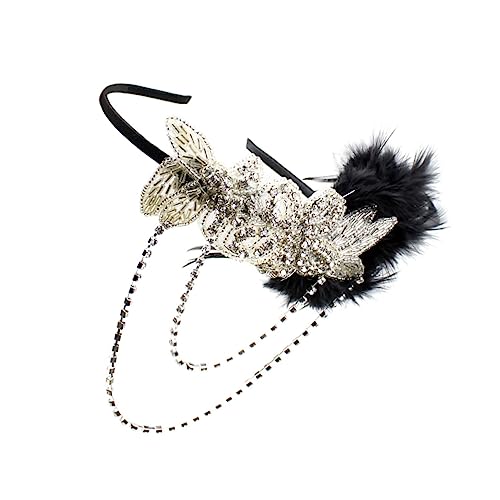 Beaupretty 1 Stück Strass-Quasten-Stirnband Haar-Dekor Strass-Haarspangen Vintage-Hochzeits-Dekor Haargummis Für Frauen Dekor Strass-Stirnband Toller Gatsby-Kopfschmuck Kleidung von Beaupretty