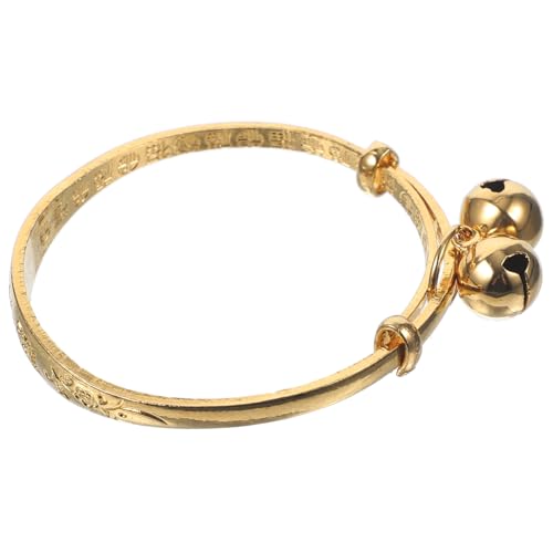 Beaupretty Modearmband Für Kinder Imitation Gold Armband Delikates Design Babyarmreif Mit Glocke Größe 50mm Schmuckgeschenk Für Mädchen von Beaupretty