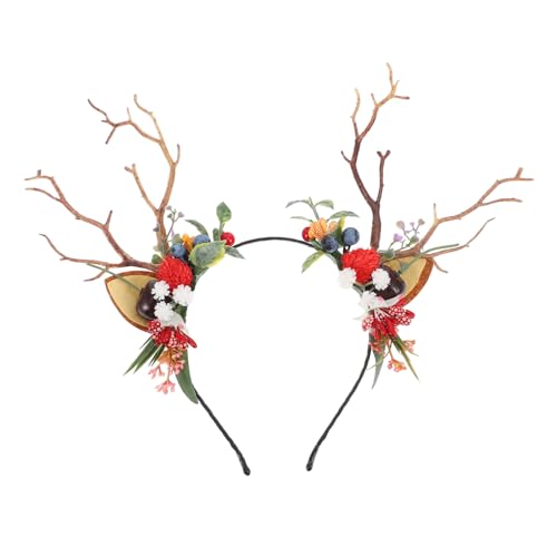 Beaupretty 1 Stück Weihnachts Haarreif mit Geweih Applikationen Künstliche Antlers Haaraccessoire für Kostümparty und Festlichkeiten Handgefertigter Haarschmuck für Unvergessliche Feiern von Beaupretty