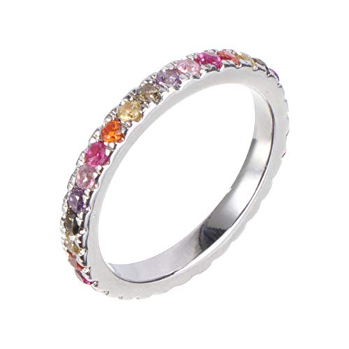 Beaupretty 1 Stück Weißgold Verlobungsring für Modischer Finger Schmuck Leicht Langlebig und für Hochzeit oder Geburtstag von Beaupretty